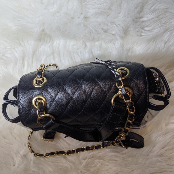 NWT Clear Quilted Backpack - Picture 6 of 8